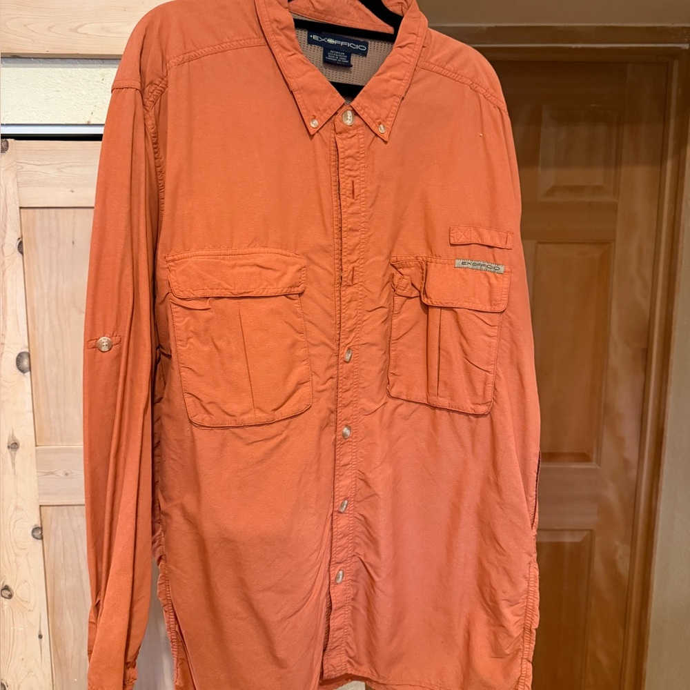 Exofficio Salmon colored Button-Up Shirt